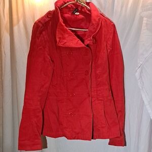 H&M Vibrant Red Trench Coat